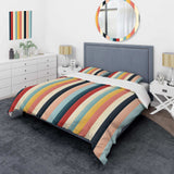 Colorful Nostalgia  Striped Pattern - Duvet Cover Set