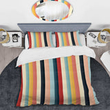 Colorful Nostalgia  Striped Pattern - Duvet Cover Set