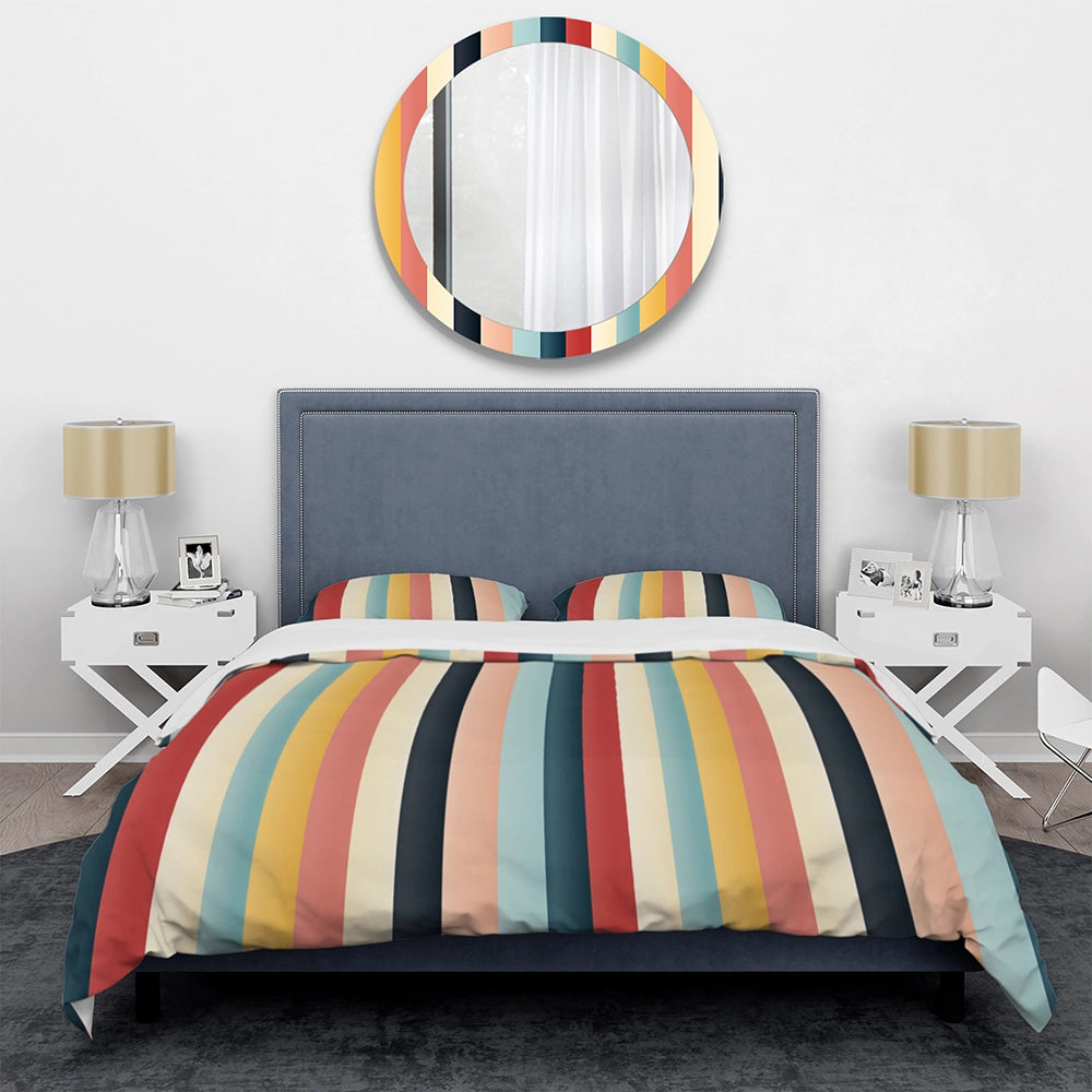 Colorful Nostalgia  Striped Pattern - Duvet Cover Set