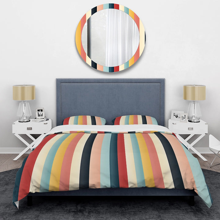 Colorful Nostalgia  Striped Pattern - Duvet Cover Set