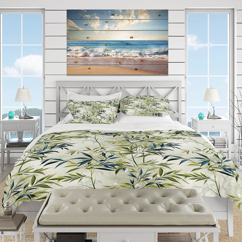 Tropical Zen Bamboo Pattern - Duvet Cover Set