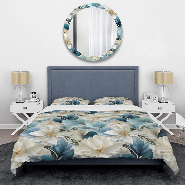 Coastal Symphony Tropical Pattern - Duvet Cover Set