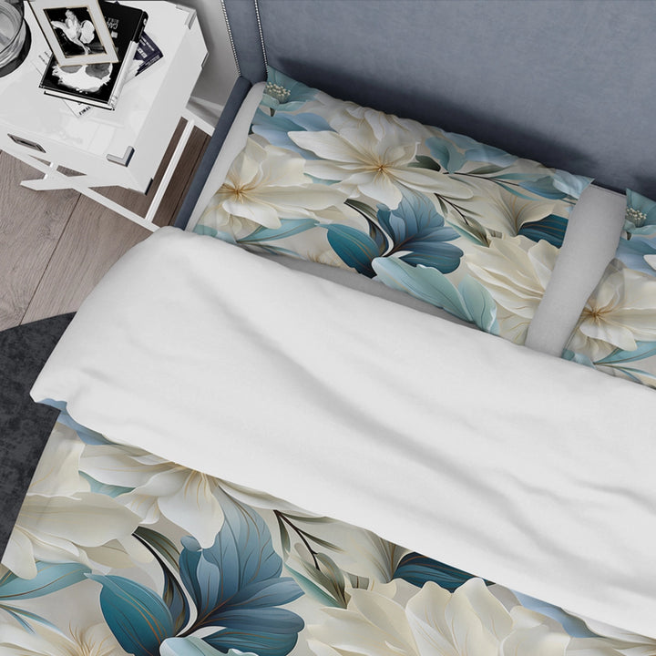 Coastal Symphony Tropical Pattern - Duvet Cover Set