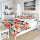 Coral Mirage Vi Tropical Pattern - Duvet Cover Set