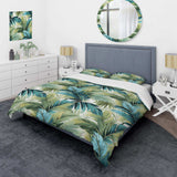 Palm Oasis Tropical Pattern - Duvet Cover Set