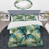 Palm Oasis Tropical Pattern - Duvet Cover Set