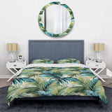 Palm Oasis Tropical Pattern - Duvet Cover Set