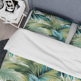 Palm Oasis Tropical Pattern - Duvet Cover Set