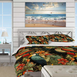 Toucan Tapestry Tropical Pattern - Duvet Cover Set