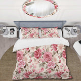 Timeless Pink Roses Gardan Serenity - Duvet Cover Set