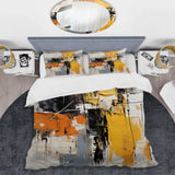 Abstract yellow and black collage II - Duvet Cover Set