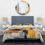 Abstract yellow and black collage II - Duvet Cover Set