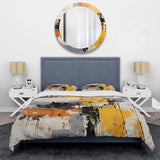Abstract yellow and black collage II - Duvet Cover Set