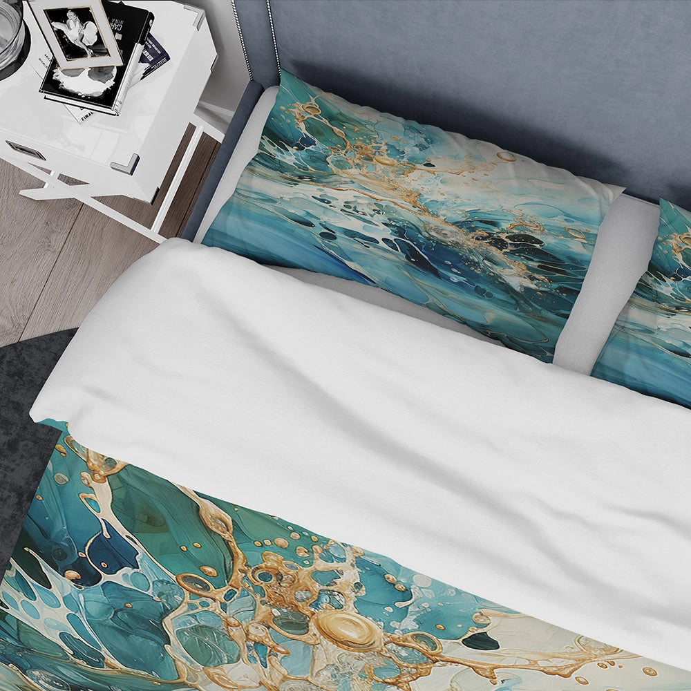 Aqua Dream rush flow 2 - Duvet Cover Set