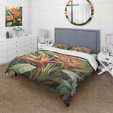 Birds of paradise tropical flowers I - Duvet Cover Set