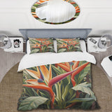 Birds of paradise tropical flowers I - Duvet Cover Set