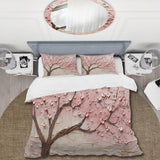 Cherry Blossom Whisper pink and white - Duvet Cover Set