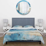 Blue and beige  Tranquility beach  II - Duvet Cover Set