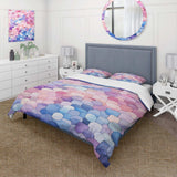 Blue and pink Nautical tiles twilight - Duvet Cover Set