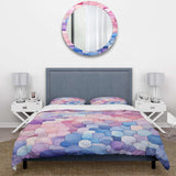 Blue and pink Nautical tiles twilight - Duvet Cover Set