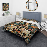 Indian Art Jaipur Elephants 4 - Duvet Cover Set