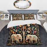 Indian Art Jaipur Elephants 4 - Duvet Cover Set