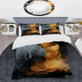 Grey and orange Polar Radiance smoke I - Duvet Cover Set