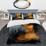 Grey and orange Polar Radiance smoke I - Duvet Cover Set