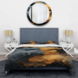 Grey and orange Polar Radiance smoke I - Duvet Cover Set