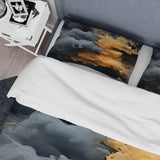 Grey and orange Polar Radiance smoke I - Duvet Cover Set