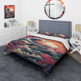 Japanese sunset waves of Kanagawa 3 - Duvet Cover Set