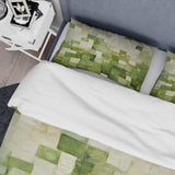 Abstract green tiles incubism - Duvet Cover Set