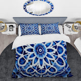 White and Blue moroccan tiles  - Duvet Cover Set