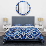 White and Blue moroccan tiles  - Duvet Cover Set