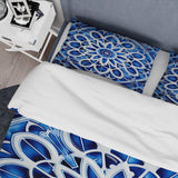 White and Blue moroccan tiles  - Duvet Cover Set