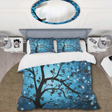 Blue moonlight tree revery I - Duvet Cover Set