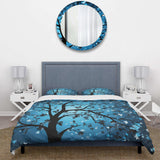 Blue moonlight tree revery I - Duvet Cover Set