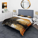 Abstract Cityscape sunset - Duvet Cover Set