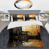 Abstract Cityscape sunset - Duvet Cover Set