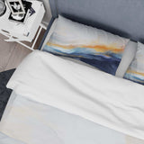 Blue and yellow marble storm I - Duvet Cover Set