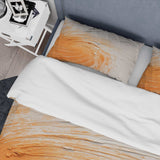 Orange and white minimal spiral - Duvet Cover Set