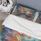 Orange and blue Metallic Butterfly - Duvet Cover Set