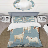 Minimalist white Cow Pattern  I - Duvet Cover Set