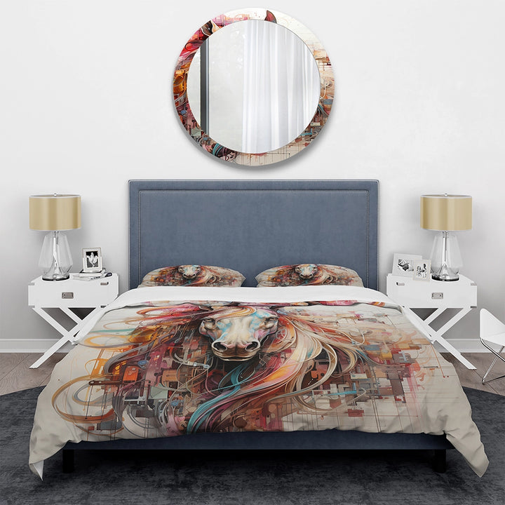 Pink Enchanted Horse Fairies II - Duvet Cover Set