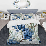 Winter Berry Blueberry Grove I - Duvet Cover Set