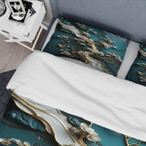 Gold and emerald Ancient bonsai  III - Duvet Cover Set