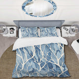 Windy white and Blue tree beauty III - Duvet Cover Set