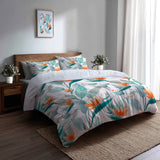 Coastal Bedding Set of 3 - Soft Paradise Petals Duvet Cover with Shams