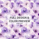 Boho Bedding Set of 3 - Soft Pansy Duvet Cover with Shams