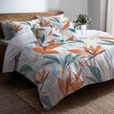 Floral Duvet Cover Set of 5 - Paradise Petal Bedding And Throw Pillow Set